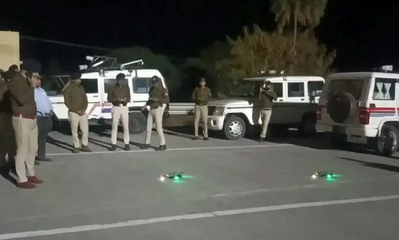 दिल्ली&मुंबई एक्सप्रेस वे पर पत्थरबाजी की घटनाओं को रोकने  रतलाम पुलिस नाइट विजन ड्रोन का सहारा ल