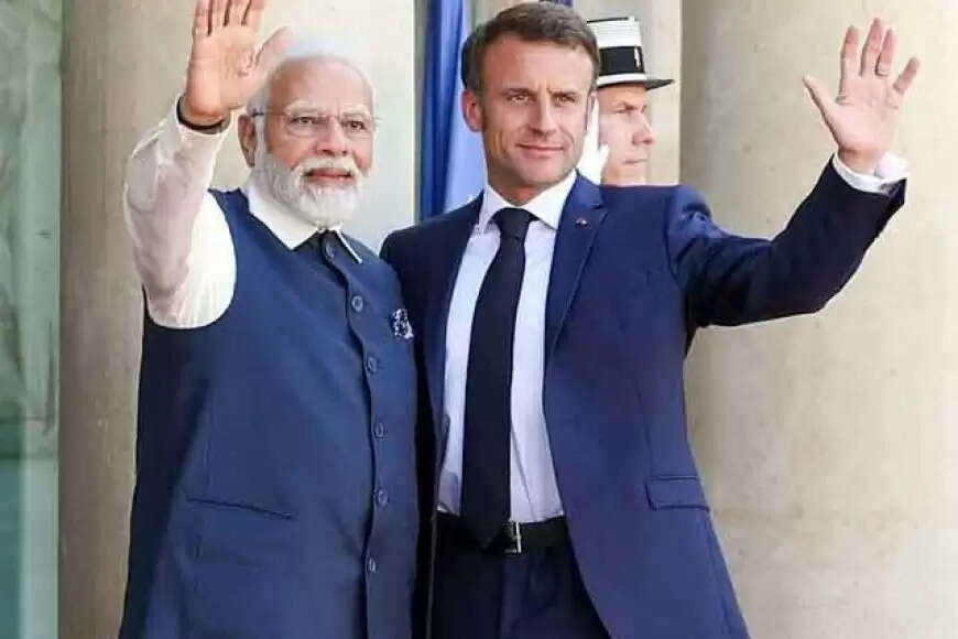 फ्रांस के राष्ट्रपति ने कहा&amp; भारत और फ्रांस दो महान शक्तियां हैं और हमारे बीच विशेष संबंध हैं