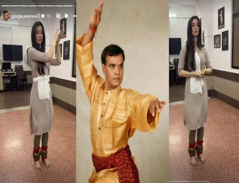 Giorgia Andriani Embraces Indian Culture, Takes Up Kathak Lessons from Renowned Guru Rajendra Chaturvedi  Tradition Meets Talent: Giorgia Andriani Learns Kathak from a Renowned Guru Rajendra Chaturved  Actress Giorgia Andriani, known for her elegance and charm, is stepping into 2025 with a renewed commitment to self-growth and personal well-being. Embracing her vision of focusing on herself more this year, Giorgia has taken a beautiful step toward her artistic evolution by learning the classical dance form, Kathak. She has begun her training under the guidance of Rajendra Chaturvedi, a celebrated Kathak dancer, Bollywood choreographer, and teacher. Rajendra Chaturvedi is known for his expertise in the Banaras Gharana style of Kathak, inspired by legends like Gopi Krishna and Sitara Devi, and runs the Institute of Natraj Gopi Krishna, mentoring renowned artists and blending classical and modern art in films, TV, and ads.  Giorgia Andriani celebrates the beginnings of the art form with a lovely blend of grace, tradition, and complex footwork as she shares glimpses of her Kathak session through her Instagram stories, which promises to leave you mesmerized by her graceful moves and evident dedication to mastering the art. The snippets showcased her deeply immersed in the learning process, gracefully adorned in traditional attire. She wore a simple kurti paired with leggings and a white dupatta, exuding simplicity. With ghunghroos tied around her ankles that resonated with every movement, adding rhythm to her practice. Leaving her hair down, she brought a natural and effortless charm to the scene. Her commitment to learning this ancient Indian dance form shows her dedication to embracing new challenges and staying connected to rich cultural traditions.   This collaboration between Giorgia and Guru Rajendra Chaturvedi highlights the beauty of blending tradition with modern artistry. By taking up Kathak, Giorgia is not only expanding her skills but also showing how art can connect people across cultures. Her journey is a reminder that tradition and creativity know no boundaries, and her efforts have inspired many to appreciate the beauty of Indian classical arts.
